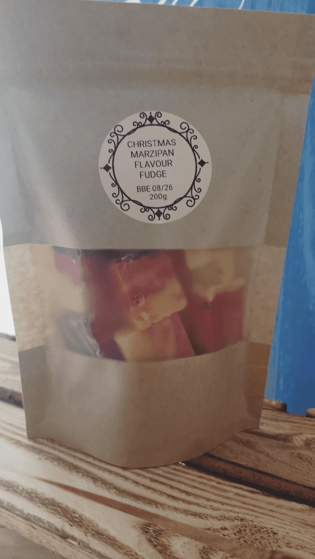 Christmas Marzipan Flavour Fudge 